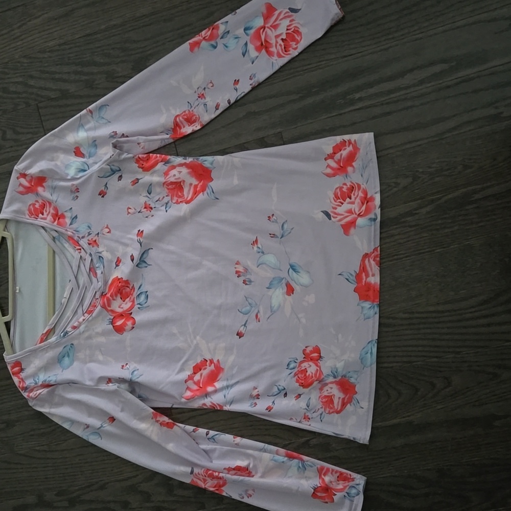Floral Long Sleeve Women's Top